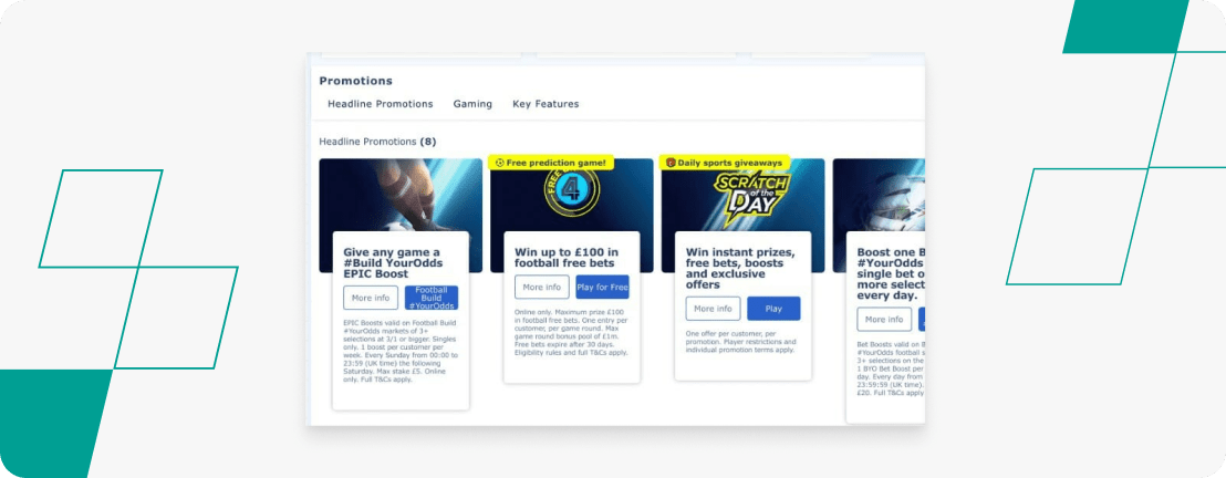 William Hill Sportsbook Promotions Screenshot