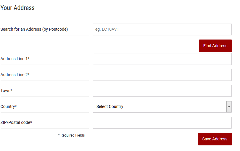 Dafabet Address Registration Form