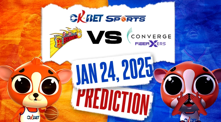 san miguel beermen vs converge fiberxers pba game prediction january 24, 2025
