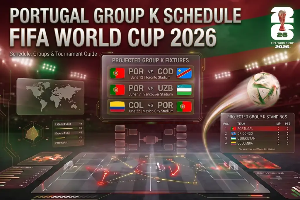 Portugal Football World Cup 2026 Group K Match Schedule